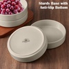 image:imageEfar Pasta Bowls Set of 6 35 oz Large Stoneware Bowl Plates  Shallow amp Wide Ceramic Pasta Serving Plates for Salad Dinner Soup  Microwave amp Dishwasher Safe Speckled MulticolorDeep Khaki
