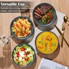 image:imageEfar Pasta Bowls Set of 6 35 oz Large Stoneware Bowl Plates  Shallow amp Wide Ceramic Pasta Serving Plates for Salad Dinner Soup  Microwave amp Dishwasher Safe Speckled MulticolorDeep Gray