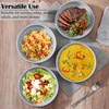 image:imageEfar Pasta Bowls Set of 6 35 oz Large Stoneware Bowl Plates  Shallow amp Wide Ceramic Pasta Serving Plates for Salad Dinner Soup  Microwave amp Dishwasher Safe Speckled MulticolorHaze Gray