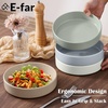image:imageEfar Pasta Bowls Set of 6 35 oz Large Stoneware Bowl Plates  Shallow amp Wide Ceramic Pasta Serving Plates for Salad Dinner Soup  Microwave amp Dishwasher Safe Speckled MulticolorMulticolor
