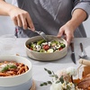 image:imageEfar Pasta Bowls Set of 6 35 oz Large Stoneware Bowl Plates  Shallow amp Wide Ceramic Pasta Serving Plates for Salad Dinner Soup  Microwave amp Dishwasher Safe Speckled MulticolorMulticolor