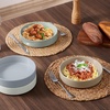 image:imageEfar Pasta Bowls Set of 6 35 oz Large Stoneware Bowl Plates  Shallow amp Wide Ceramic Pasta Serving Plates for Salad Dinner Soup  Microwave amp Dishwasher Safe Speckled MulticolorMulticolor