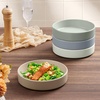 image:imageEfar Pasta Bowls Set of 6 35 oz Large Stoneware Bowl Plates  Shallow amp Wide Ceramic Pasta Serving Plates for Salad Dinner Soup  Microwave amp Dishwasher Safe Speckled MulticolorMulticolor