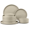 image:imageEfar 6Piece Stoneware Dinnerware Sets Black Plates and Bowls Set for 2 Kitchen Modern Dishes Set for Everyday amp Formal Chip and Scratch Resistant Microwave amp Dishwasher Safe Matte BlackDeep Khaki