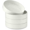 image:imageEfar Pasta Bowls Set of 6 35 oz Large Stoneware Bowl Plates  Shallow amp Wide Ceramic Pasta Serving Plates for Salad Dinner Soup  Microwave amp Dishwasher Safe Speckled MulticolorStone White