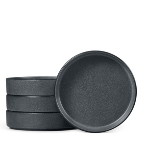 image:imageEfar Pasta Bowls Set of 6 35 oz Large Stoneware Bowl Plates  Shallow amp Wide Ceramic Pasta Serving Plates for Salad Dinner Soup  Microwave amp Dishwasher Safe Speckled MulticolorDeep Gray