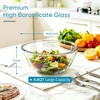 image:imageEfar Glass Mixing Bowl with Airtight Lid 48QT Large Clear Glass Bowl for Salad Sourdough Bread Making Prep Serving Storage Nontoxic amp Leakproof Microwave Dishwasher Oven amp Fridge Safe