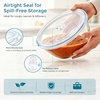 image:imageEfar Glass Mixing Bowls with Airtight Lids Set of 3 482908 Qt Clear Glass Salad Bowls for Cooking Prep Baking Serving Large Nesting Bowls for Storage Proofing Heatproof amp Dishwasher Safe
