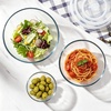 image:imageEfar Glass Mixing Bowls with Airtight Lids Set of 3 482908 Qt Clear Glass Salad Bowls for Cooking Prep Baking Serving Large Nesting Bowls for Storage Proofing Heatproof amp Dishwasher Safe