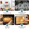 image:imageEfar Glass Mixing Bowls with Airtight Lids Set of 3 482908 Qt Clear Glass Salad Bowls for Cooking Prep Baking Serving Large Nesting Bowls for Storage Proofing Heatproof amp Dishwasher Safe