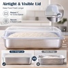 image:imageEfar Loaf Pan with Lids 9 x 5 Inch Stainless Steel Bread Pans for Homemade Bread Rectangle Baking Tins for Sourdough Meatloaf Banana Cake Nontoxic amp Dishwasher Safe  Set of 3Set of 3