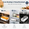 image:imageEfar Loaf Pan with Lids 9 x 5 Inch Stainless Steel Bread Pans for Homemade Bread Rectangle Baking Tins for Sourdough Meatloaf Banana Cake Nontoxic amp Dishwasher Safe  Set of 3Set of 3