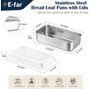 image:imageEfar Loaf Pan with Lids 9 x 5 Inch Stainless Steel Bread Pans for Homemade Bread Rectangle Baking Tins for Sourdough Meatloaf Banana Cake Nontoxic amp Dishwasher Safe  Set of 3Set of 1