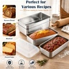 image:imageEfar Loaf Pan with Lids 9 x 5 Inch Stainless Steel Bread Pans for Homemade Bread Rectangle Baking Tins for Sourdough Meatloaf Banana Cake Nontoxic amp Dishwasher Safe  Set of 3Set of 1