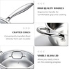 image:imageEfar Saute Pan with Lid 12 Inch 6QT TriPly Stainless Steel Deep Frying Pan Braiser Pan amp Chef Skillet Nontoxic Cooking Pan for Induction Ceramic Gas Stoves Heavy Duty Oven amp Dishwasher Safe10 Inch  45 QT