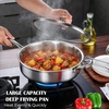 image:imageEfar Saute Pan with Lid 12 Inch 6QT TriPly Stainless Steel Deep Frying Pan Braiser Pan amp Chef Skillet Nontoxic Cooking Pan for Induction Ceramic Gas Stoves Heavy Duty Oven amp Dishwasher Safe12 Inch  5 QT