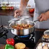 image:imageEfar Saute Pan with Lid 12 Inch 6QT TriPly Stainless Steel Deep Frying Pan Braiser Pan amp Chef Skillet Nontoxic Cooking Pan for Induction Ceramic Gas Stoves Heavy Duty Oven amp Dishwasher Safe10 Inch  45 QT