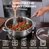 image:imageEfar Saute Pan with Lid 12 Inch 6QT TriPly Stainless Steel Deep Frying Pan Braiser Pan amp Chef Skillet Nontoxic Cooking Pan for Induction Ceramic Gas Stoves Heavy Duty Oven amp Dishwasher Safe10 Inch  45 QT