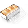 image:imageEfar Loaf Pan with Lids 9 x 5 Inch Stainless Steel Bread Pans for Homemade Bread Rectangle Baking Tins for Sourdough Meatloaf Banana Cake Nontoxic amp Dishwasher Safe  Set of 3Set of 1