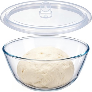 image:imageEfar Glass Mixing Bowl with Airtight Lid 48QT Large Clear Glass Bowl for Salad Sourdough Bread Making Prep Serving Storage Nontoxic amp Leakproof Microwave Dishwasher Oven amp Fridge Safe