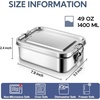 image:imageEfar 4 Pieces Stainless Steel Bento Box 5505508501400ml Metal Lunch Box LeakProof Lunch Food Container with Lids and Divider Reusable Meal Storage for Camping Picnic Travel Work1