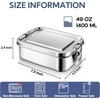 image:imageEfar 4 Pieces Stainless Steel Bento Box 5505508501400ml Metal Lunch Box LeakProof Lunch Food Container with Lids and Divider Reusable Meal Storage for Camping Picnic Travel Work4