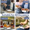 image:imageEfar 4 Pieces Stainless Steel Bento Box 5505508501400ml Metal Lunch Box LeakProof Lunch Food Container with Lids and Divider Reusable Meal Storage for Camping Picnic Travel Work1