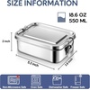image:imageEfar 4 Pieces Stainless Steel Bento Box 5505508501400ml Metal Lunch Box LeakProof Lunch Food Container with Lids and Divider Reusable Meal Storage for Camping Picnic Travel Work2