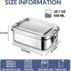 image:imageEfar 4 Pieces Stainless Steel Bento Box 5505508501400ml Metal Lunch Box LeakProof Lunch Food Container with Lids and Divider Reusable Meal Storage for Camping Picnic Travel Work1