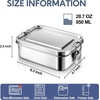image:imageEfar 4 Pieces Stainless Steel Bento Box 5505508501400ml Metal Lunch Box LeakProof Lunch Food Container with Lids and Divider Reusable Meal Storage for Camping Picnic Travel Work4