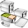 image:imageEfar 4 Pieces Stainless Steel Bento Box 5505508501400ml Metal Lunch Box LeakProof Lunch Food Container with Lids and Divider Reusable Meal Storage for Camping Picnic Travel Work4