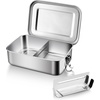 image:imageEfar 4 Pieces Stainless Steel Bento Box 5505508501400ml Metal Lunch Box LeakProof Lunch Food Container with Lids and Divider Reusable Meal Storage for Camping Picnic Travel Work1