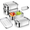 image:imageEfar 4 Pieces Stainless Steel Bento Box 5505508501400ml Metal Lunch Box LeakProof Lunch Food Container with Lids and Divider Reusable Meal Storage for Camping Picnic Travel Work4