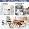 image:imageEfar 4 Pieces Stainless Steel Bento Box 5505508501400ml Metal Lunch Box LeakProof Lunch Food Container with Lids and Divider Reusable Meal Storage for Camping Picnic Travel Work4