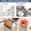 image:imageEfar 4 Pieces Stainless Steel Bento Box 5505508501400ml Metal Lunch Box LeakProof Lunch Food Container with Lids and Divider Reusable Meal Storage for Camping Picnic Travel Work1