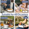 image:imageEfar 4 Pieces Stainless Steel Bento Box 5505508501400ml Metal Lunch Box LeakProof Lunch Food Container with Lids and Divider Reusable Meal Storage for Camping Picnic Travel Work4