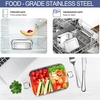 image:imageEfar 4 Pieces Stainless Steel Bento Box 5505508501400ml Metal Lunch Box LeakProof Lunch Food Container with Lids and Divider Reusable Meal Storage for Camping Picnic Travel Work1
