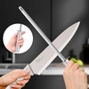 image:imageEfar Knife Set with Block 15 Pieces Kitchen Knife Block Set with Sharpener High Carbon Stainless Steel Sharp Chef Knife Set with Ergonomic Handles Anti Rust WalnutKhaki