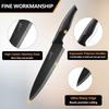 image:imageEfar Knife Set with Block 15 Pieces Kitchen Knife Block Set with Sharpener High Carbon Stainless Steel Sharp Chef Knife Set with Ergonomic Handles Anti Rust WalnutBlack