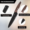 image:imageEfar Knife Set with Block 15 Pieces Kitchen Knife Block Set with Sharpener High Carbon Stainless Steel Sharp Chef Knife Set with Ergonomic Handles Anti Rust WalnutWalnut