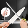 image:imageEfar Knife Set with Block 15 Pieces Kitchen Knife Block Set with Sharpener High Carbon Stainless Steel Sharp Chef Knife Set with Ergonomic Handles Anti Rust WalnutWhite