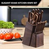 image:imageEfar Knife Set with Block 15 Pieces Kitchen Knife Block Set with Sharpener High Carbon Stainless Steel Sharp Chef Knife Set with Ergonomic Handles Anti Rust WalnutWalnut