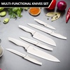 image:imageEfar Knife Set with Block 15 Pieces Kitchen Knife Block Set with Sharpener High Carbon Stainless Steel Sharp Chef Knife Set with Ergonomic Handles Anti Rust WalnutWhite