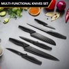 image:imageEfar Knife Set with Block 15 Pieces Kitchen Knife Block Set with Sharpener High Carbon Stainless Steel Sharp Chef Knife Set with Ergonomic Handles Anti Rust WalnutBlack