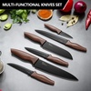 image:imageEfar Knife Set with Block 15 Pieces Kitchen Knife Block Set with Sharpener High Carbon Stainless Steel Sharp Chef Knife Set with Ergonomic Handles Anti Rust WalnutWalnut