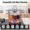 image:imageEfar 19QT Water Bath Canner Pot with Canning Supplies Starter Kit  Foodgrade Stainless Steel Triply Base Home Canning Tools with Rack Works on All Stovetops Including Induction