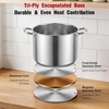 image:imageEfar 19QT Water Bath Canner Pot with Canning Supplies Starter Kit  Foodgrade Stainless Steel Triply Base Home Canning Tools with Rack Works on All Stovetops Including Induction