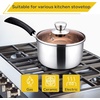 image:imageEfar 3 Quart Saucepan with Lid Stainless Steel Sauce Pan with HeatProof Handles Small Pot for Home Kitchen Restaurant Cooking Dishwasher SafeStainless Steel