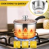 image:imageEfar 3 Quart Saucepan with Lid Stainless Steel Sauce Pan with HeatProof Handles Small Pot for Home Kitchen Restaurant Cooking Dishwasher SafeStainless Steel
