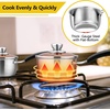 image:imageEfar 3 Quart Saucepan with Lid Stainless Steel Sauce Pan with HeatProof Handles Small Pot for Home Kitchen Restaurant Cooking Dishwasher SafeStainless Steel